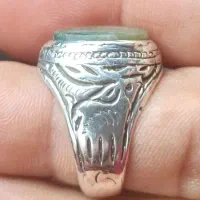 انگشتر قدیمی سنگ یشم اصل