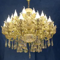 لوستررنگ گیلانسی وآنتیک برنج20+4روشنایی سرامیکی h1