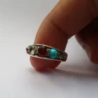 انگشتر پنج نگین اصل زنانه|جواهرات|خمینی‌شهر, |دیوار