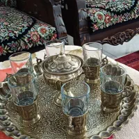سرویس چای خوری تمام برنجی
