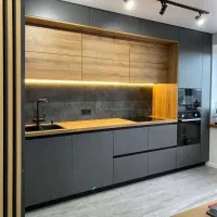 کابینت آشپزخانه هایگلاس و MDF//پاکچوب/E4556|مصالح و تجهیزات ساختمان|کهنوج, |دیوار