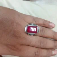 انگشتر نقره یاقوت سرخ و گارنت
