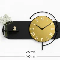 ساعت دیواری مینیمال مدل گلد/مشکی