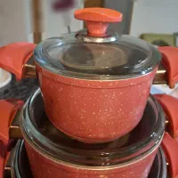 ست ۷ پارچه ی قابلمه چدن نچسب|ظروف پخت‌وپز|کیش, |دیوار