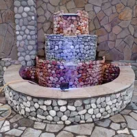 سنگ کاری ولاشه سنگ ،آبنما،آبشارهای صخره ای و استخر