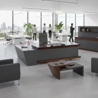 میز مدیریت لوکس MDF وکیوم مدرن و خاص مدایران