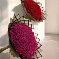 دسته گل روبانی جذاب و شیک