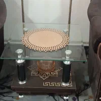 میز دو تا کوچک و یک عدد بزرگ و با بوفه|بوفه، ویترین، کنسول|حاجیلار, |دیوار