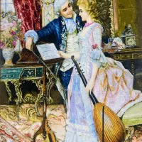 تابلو فرش دستباف طرح فرانسوی