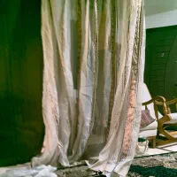 3 عدد پرده دوخته شده در حد نو