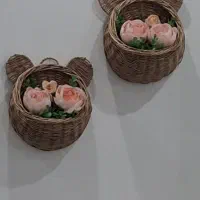 باکس دیواری حصیری و گل و استند