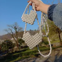آویز قلب مرواریدی