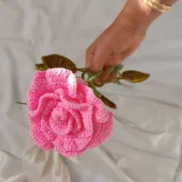 انواع دسته گل بافتنی تک شاخه و چند شاخه|گل مصنوعی|شهرکرد, |دیوار