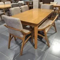 میز وصندلی غذاخوری مدل آبشاری صنایع چوبی معراج