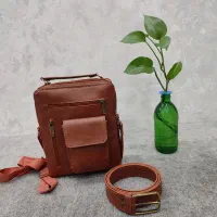 کیف وکمربند وکیف جیبی چرم مصنوعی دست دوز|کیف، کفش، کمربند|فولادشهر, B7|دیوار