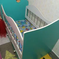 تخت خواب با تشک|تخت و صندلی بچه|رشت, باهنر|دیوار