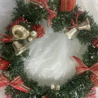 حلقه کریسمس و آینه قدی و قاب گلدوزی کاردست