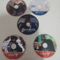 5 عدد سی دی با کابل تصویر ps2