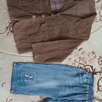 کت کتان کبریتی و شلورک جین