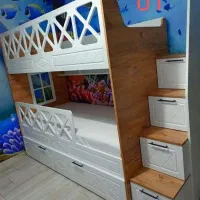 تخت دوطبقه مدرن کمجا ارکا چوب