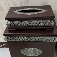 جا دستمال کاغذی وسطل آشغال