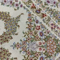 دو عدد ذرع و نیم ابریشم و چله ابریشم بافت قم|فرش|ملایر, |دیوار