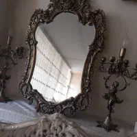 اینه وشمعدان جنس برنج عتیقه|صنایع دستی و سایر لوازم تزئینی|تهران, خانی آباد نو شمالی|دیوار