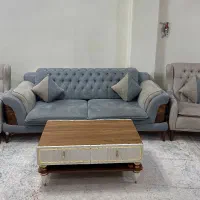 مبلمان ۸ نفره و جلومبلی و کنسول و میز تی وی