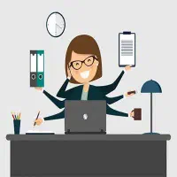 منشی خانم جهت انجام کارهای اداری و دفتری