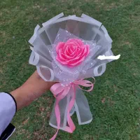 دسته گل جاودان روبانی برای انواع مناسبتهای خاص|گل مصنوعی|لاهیجان, شهرک فرهنگیان|دیوار