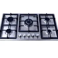 اجاق گاز صفحه ای استیل ۵شعله کاملا نو وپلمپ