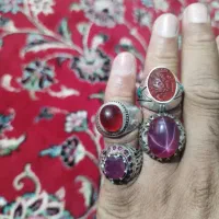 انگشتر عقیق ویاقوت استار یاقوت معدنی