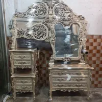 سرویس خواب دونفره چوب راش نونو مناسب جهیزیه|تخت و سرویس خواب|مشکیندشت, |دیوار