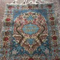 فرش دستباف یک ذرع و نیم طرح شکارگاه|فرش|رشت, شهرک صبا|دیوار