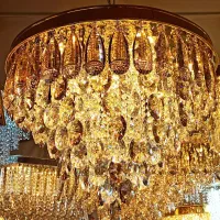 لوستر کریستالی با لامپ هفت رنگ،کد 811|لوستر و چراغ آویز|قم, نیروگاه|دیوار