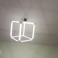 لوستر مکعب سه بعدی دکوراتیو (سفید افتابی نچرال)