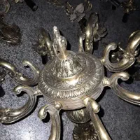 لوستر برنزی ۱۰ و ۸ شاخه و ۵ عدد دیوارکوب|لوستر و چراغ آویز|تهران, جنت‌آباد جنوبی|دیوار