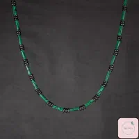 ست دستساز گردنبند و دستنبند سنگ مصنوعی مالاکیت