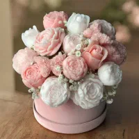 هدیه شیک/باکس شمع گل/گیفت