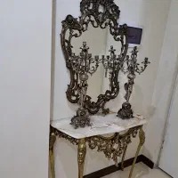 ست آینه و کنسول و شمعدون برنجی|بوفه، ویترین، کنسول|دماوند, مسکن مهر گیلاوند|دیوار