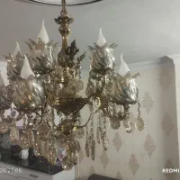 لوستر برنجی نونو ۵ شاخه|لوستر و چراغ آویز|تهران, بهاران|دیوار