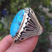 انگشتر فیروزه رکاب نقره دستساز|جواهرات|اصفهان, بیدآباد|دیوار