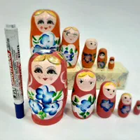 ماتروشکا روسی عروسک چوبی ۵ عددی|مجسمه، تندیس، ماکت|مشهد, جلالیه|دیوار