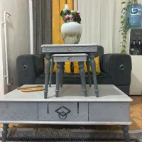 میز عسلی ومیز تیوی وپرده