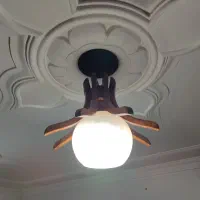 لوستر چوبی چشمه نور