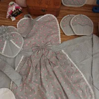 سرویس آشپزخونه عروس|سفره، حوله، دستمال آشپزخانه|مسجد سلیمان, |دیوار