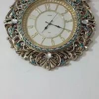 رومیزی ترمه.ساعت دیواری.رومیزی  پارچه ترمه|گلیم، جاجیم، گبه|ملایر, |دیوار