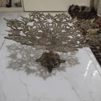 ظرف میوه خوری درباری قدیمی برنجی  و چدن