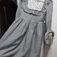 پیرهن دخترانه صندل کرومی