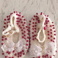 پاپوش دخترانه یلدایی دست بافت